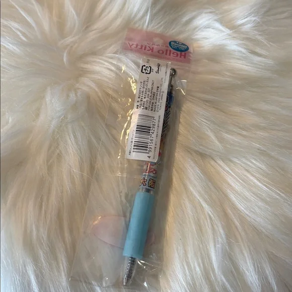 Sanrio Hello Kitty Blue Pen with Red Charm - Picture 4 of 4